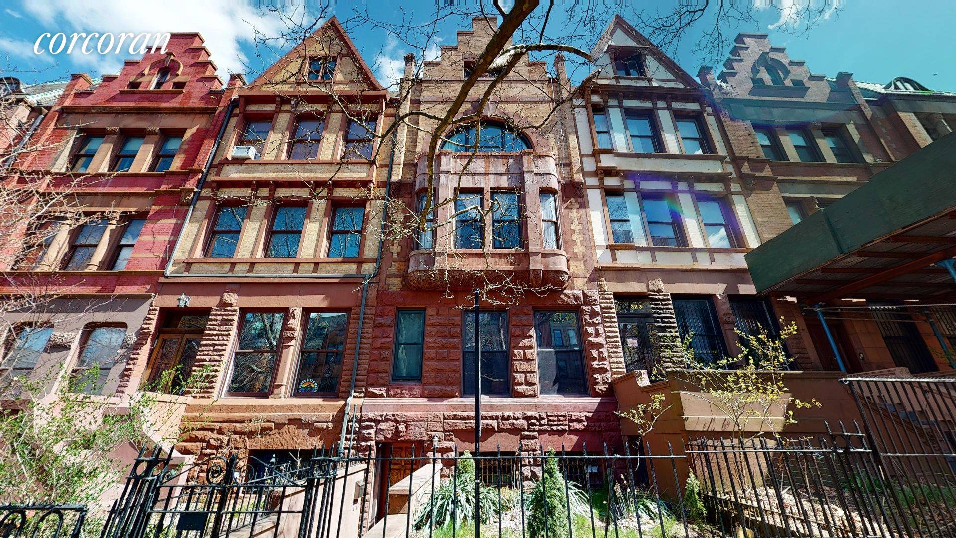 This charming 20 foot wide five story brownstone situated in Hamilton Heights, designed by architect Adolph Hoak in 1890, is truly a one of a kind single family home.