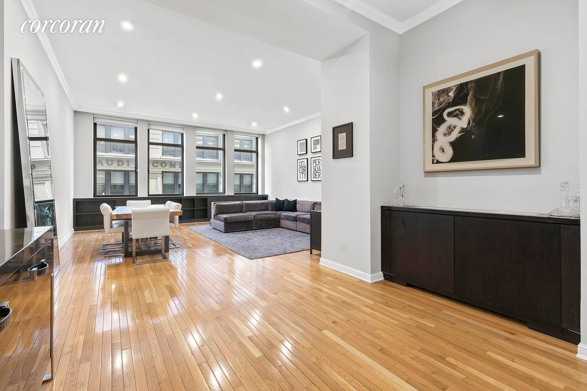 A loft like condo in Chelsea's most desirable building, this 1, 531 square foot two bedroom, two bathroom apartment features hardwood floors, 11 foot ceilings, and oversize windows that flood ...