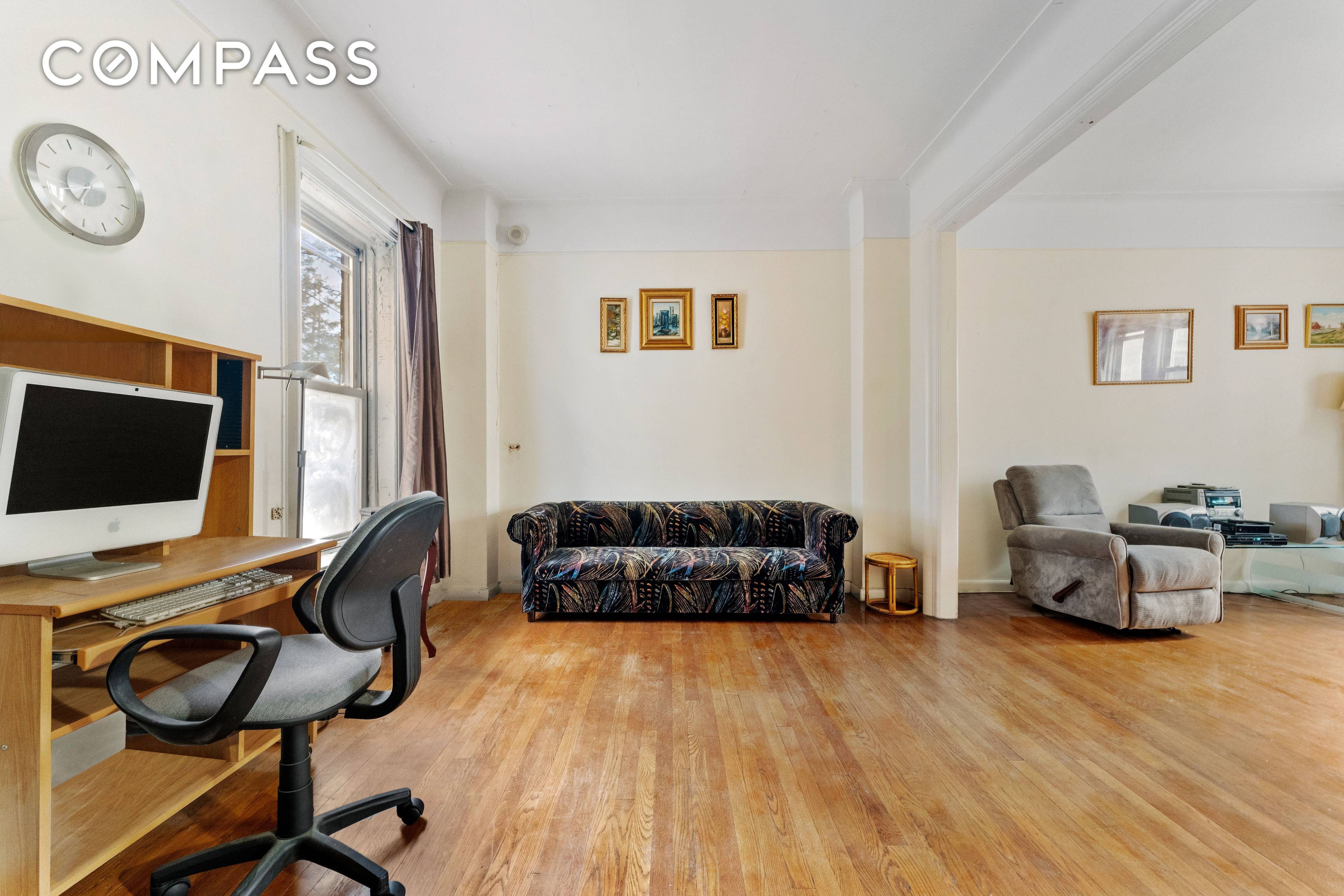 Discover exceptional park side living in this convertible two bedroom, one bathroom residence in a lovely historic cooperative currently set up as a one bedroom.