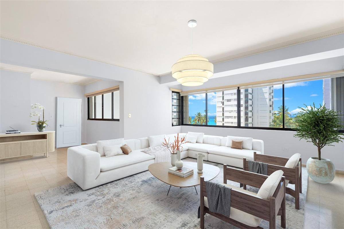 Kings Terrace 5E | Living Room (Virtually Staged)