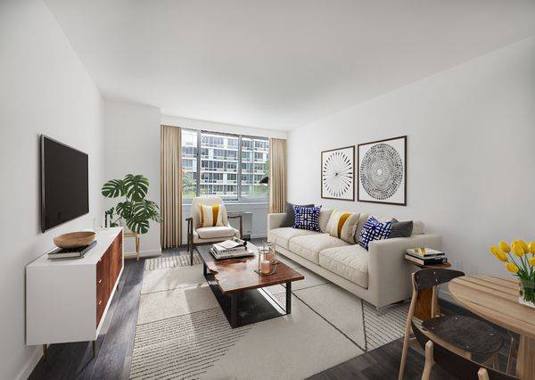 This spacious 1BR 1BA features a south facing massive private Terrace !
