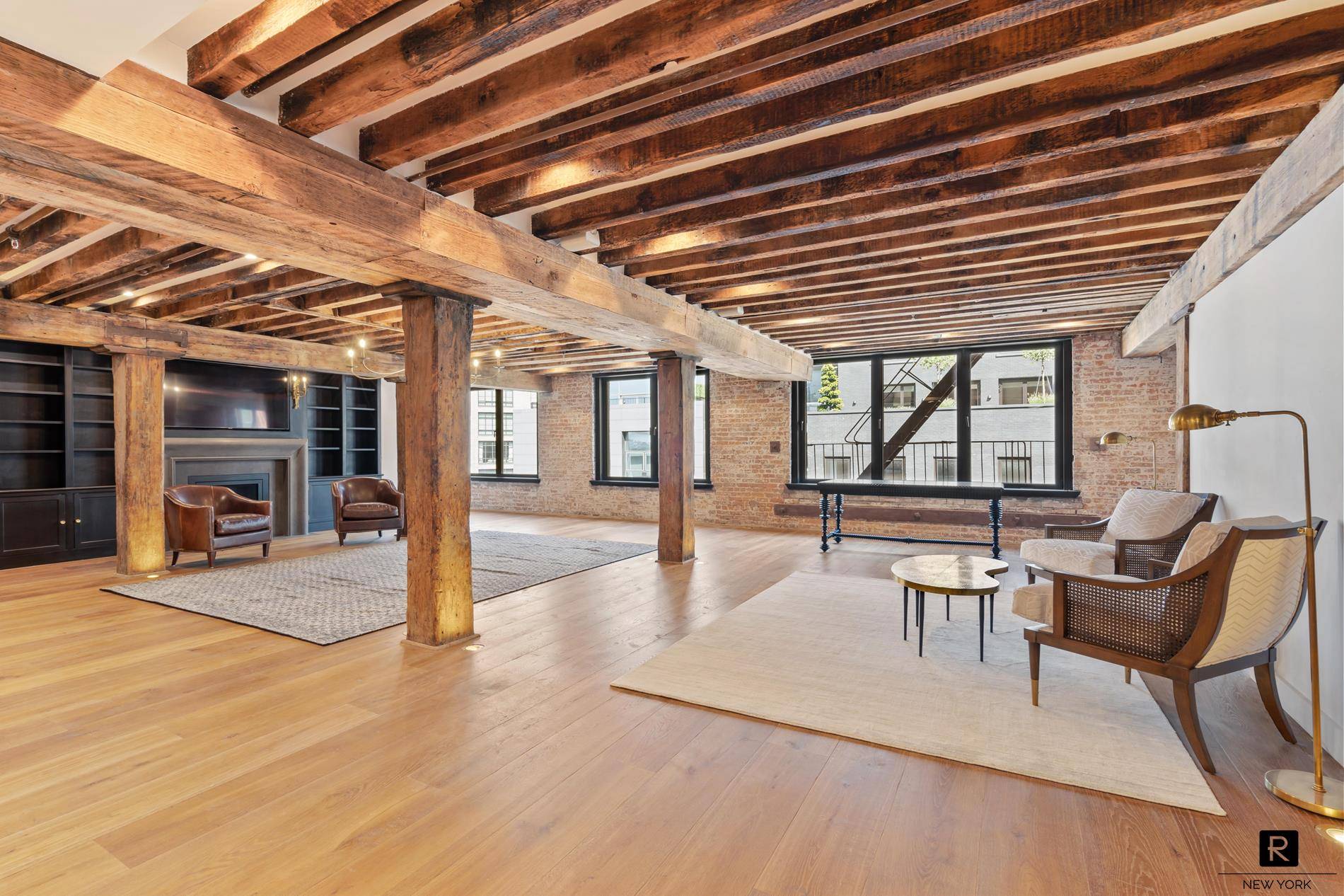 Located on the sixth floor of an elevator loft building in TriBeCa, this newly renovated apartment is unmatched.