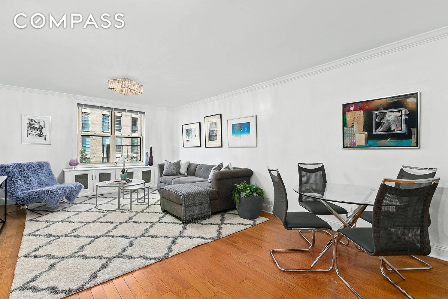 Incredible value in this West Village renovated and sun drenched southern facing 2 bedroom 2 bath home with views of pretty tree lined 13th street and the land marked Butterfield ...