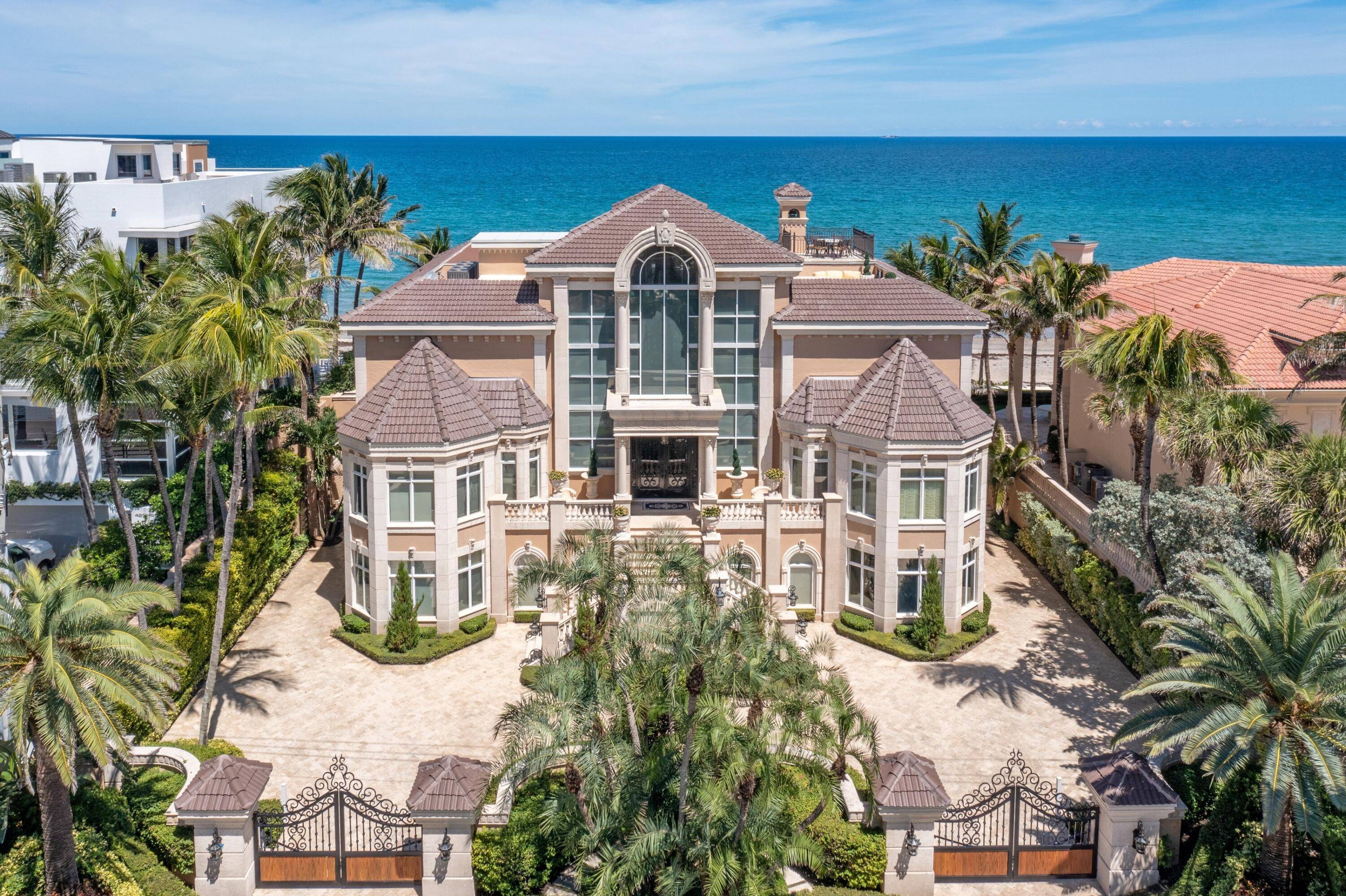 Offered at 25 million fully furnished Including priceless antiques art, this is finest example of exquisite Italian Renaissance style architecture and design on S E Florida's platinum coast.
