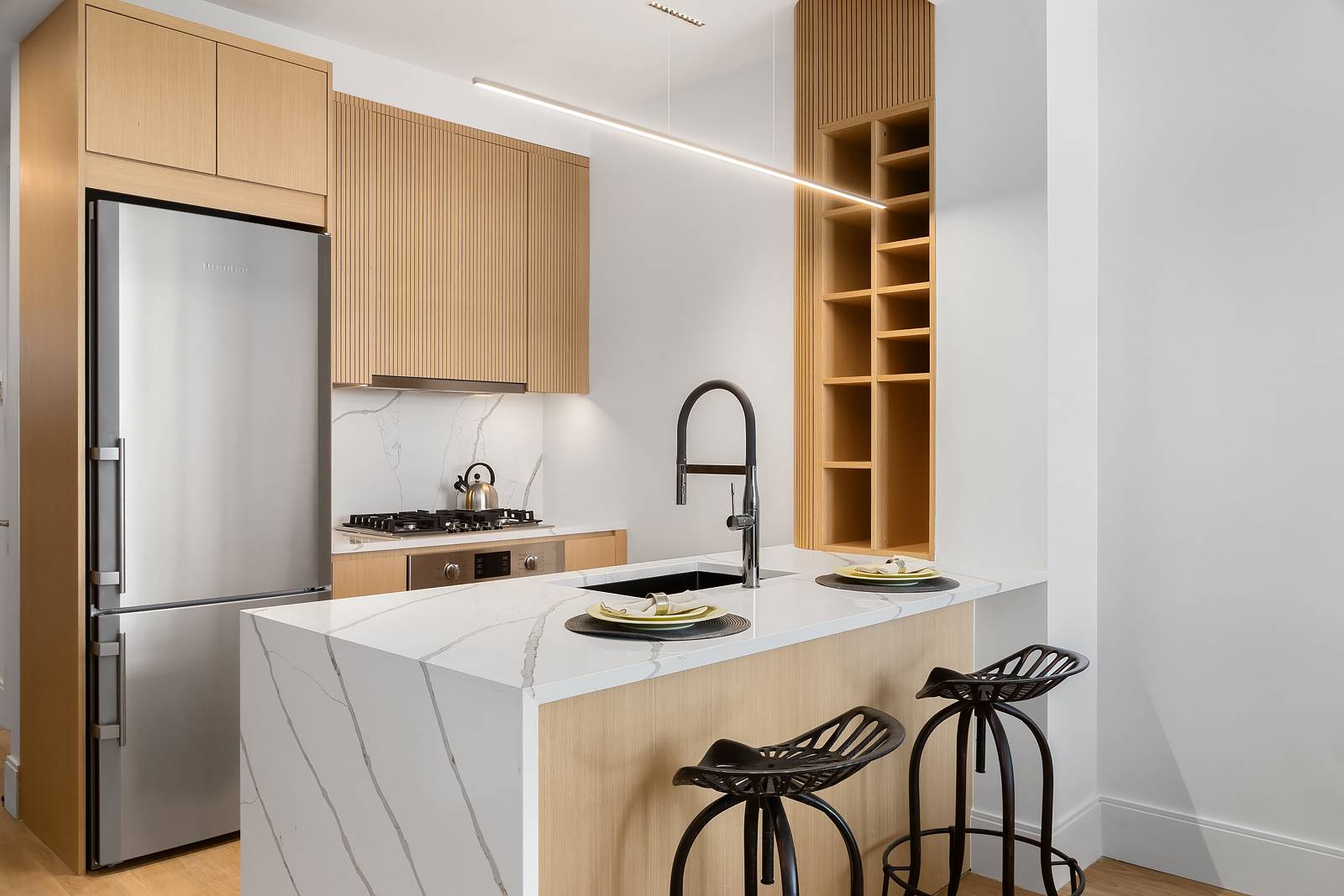 Graced with a charming Juliet balcony and a collection of contemporary fixtures and finishes, this brand new 2 bedroom, 2 bathroom home combines urban elegance with relaxed Greenpoint living in ...