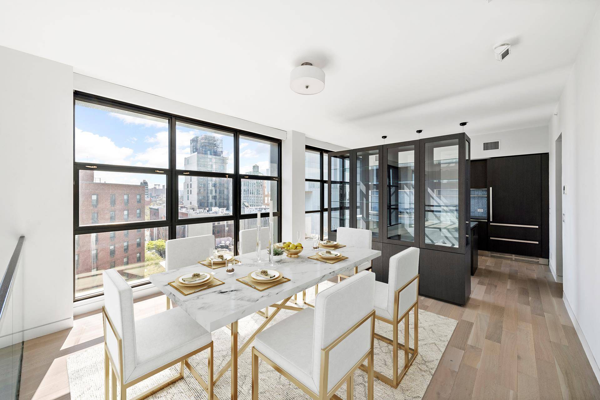 This 2 bedroom, 2. 5 bathroom penthouse at 250 Bowery spans 2, 387 sq.