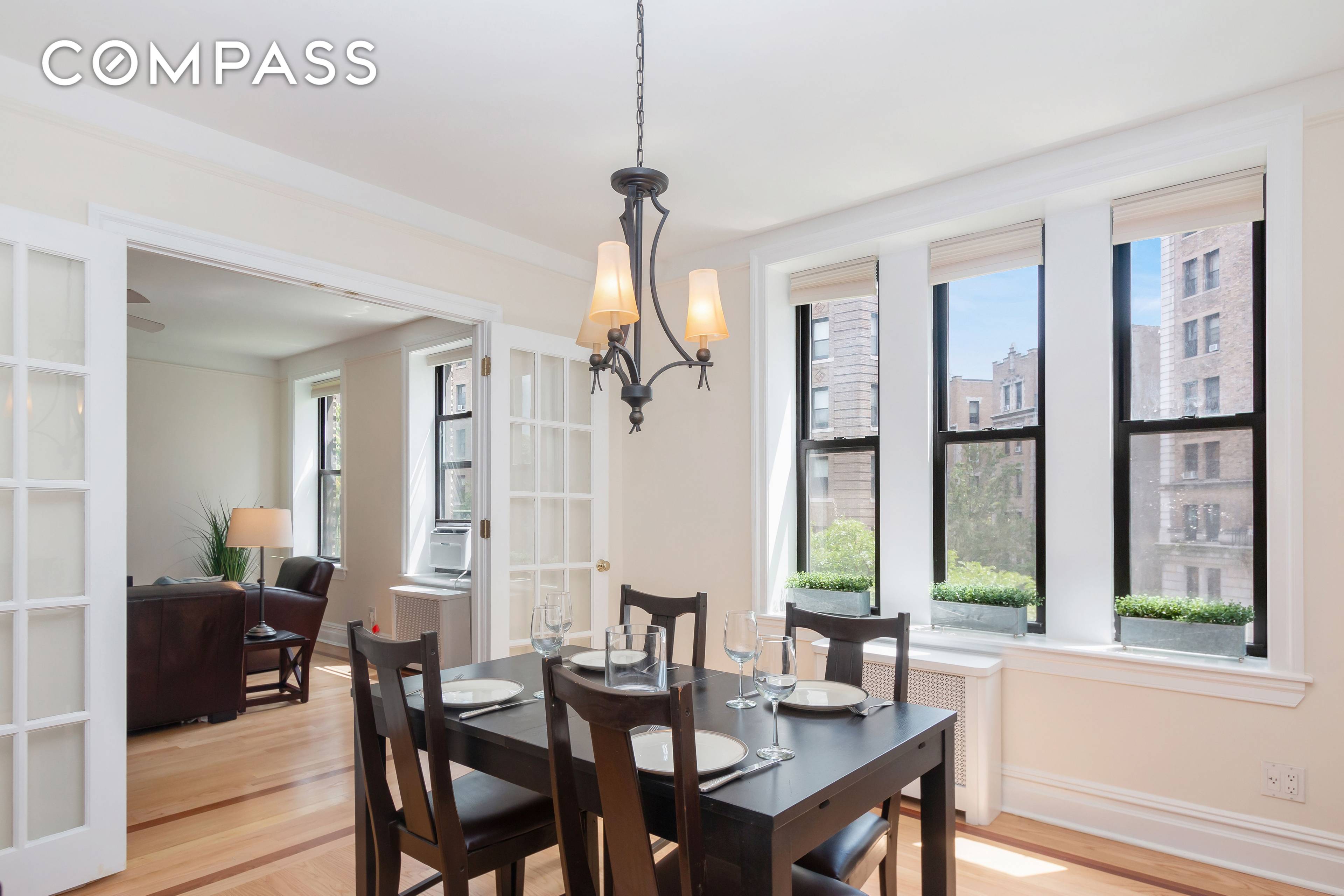 Sun filled 884sf two bedroom one bathroom home currently configured as one bedroom formal dining room located at 801 Riverside Drive, a prewar condominium in the heart of the Audubon ...