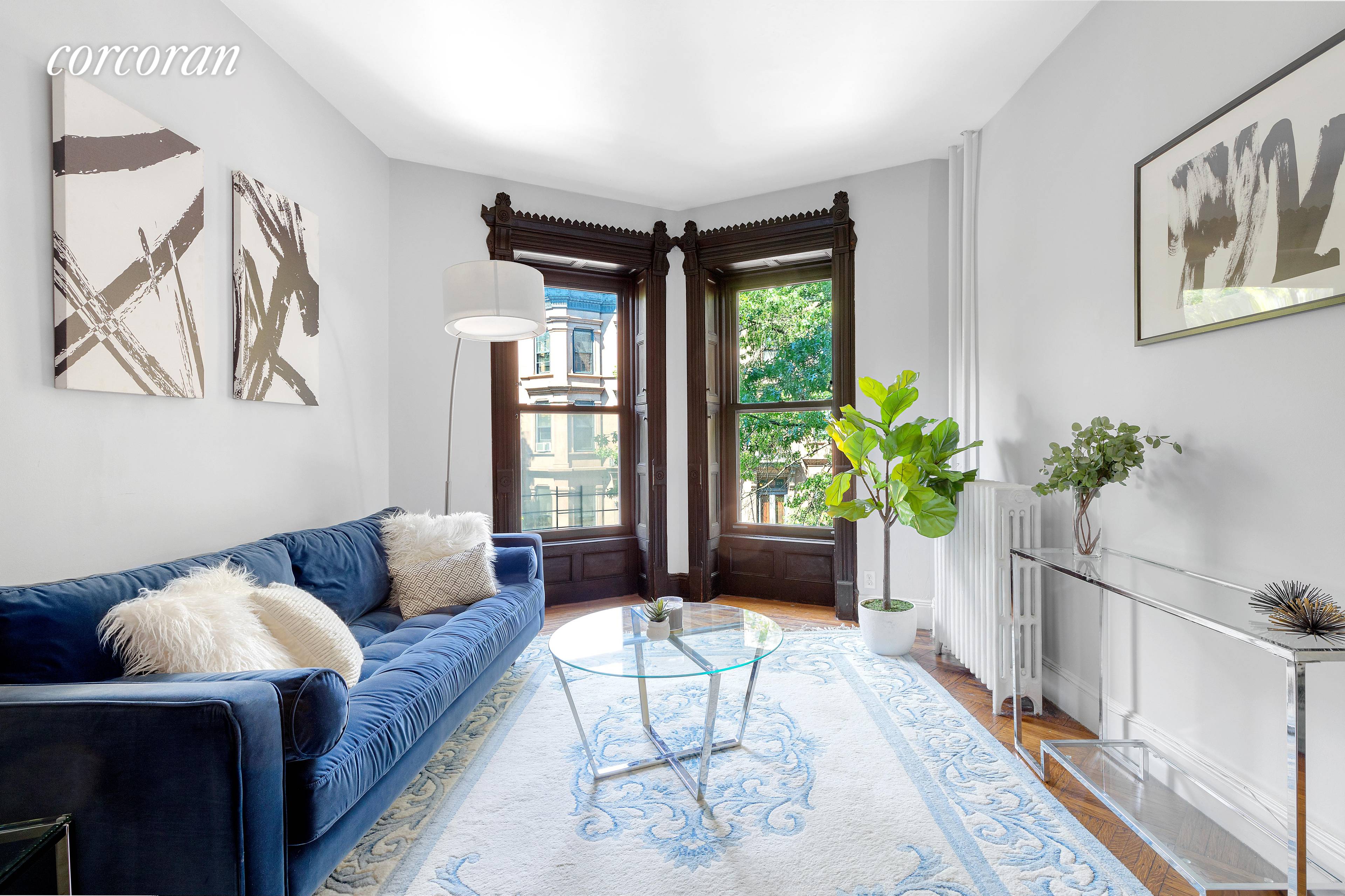 Exquisite Prewar detail and modern convenience in the perfect North Park Slope Boutique Brownstone Floor through !
