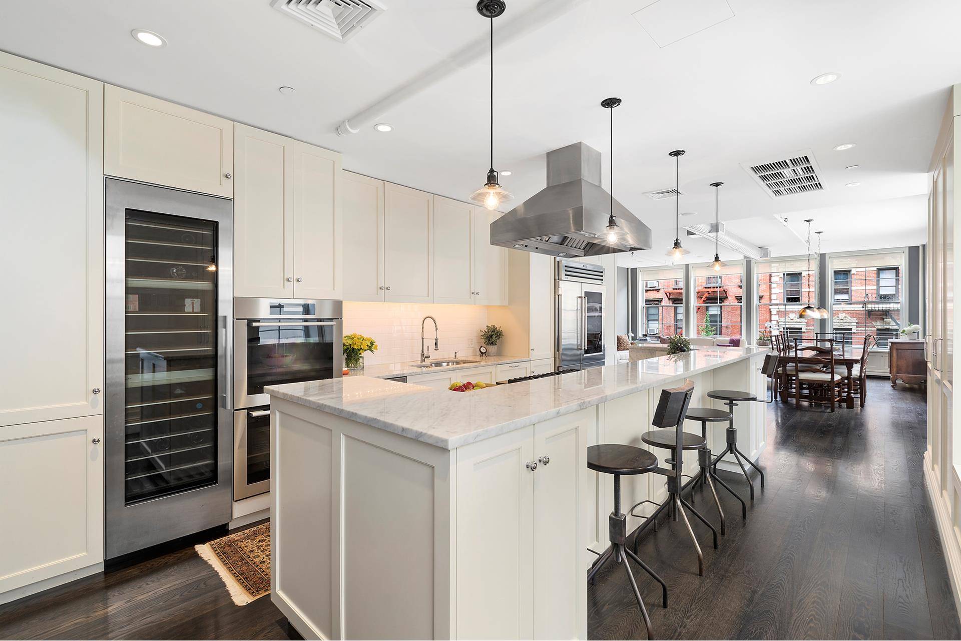 Truly spectacular duplex loft in the heart of historic SoHo has five bedrooms, two large windowed offices, home gym, four full baths, one powder room, two laundry rooms and large ...