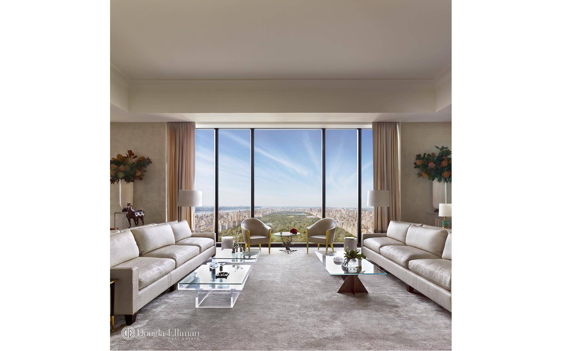 This full floor 4, 183 square foot Tower Residence with three bedrooms and three and a half bathrooms is designed for elegant living on a grand scale.