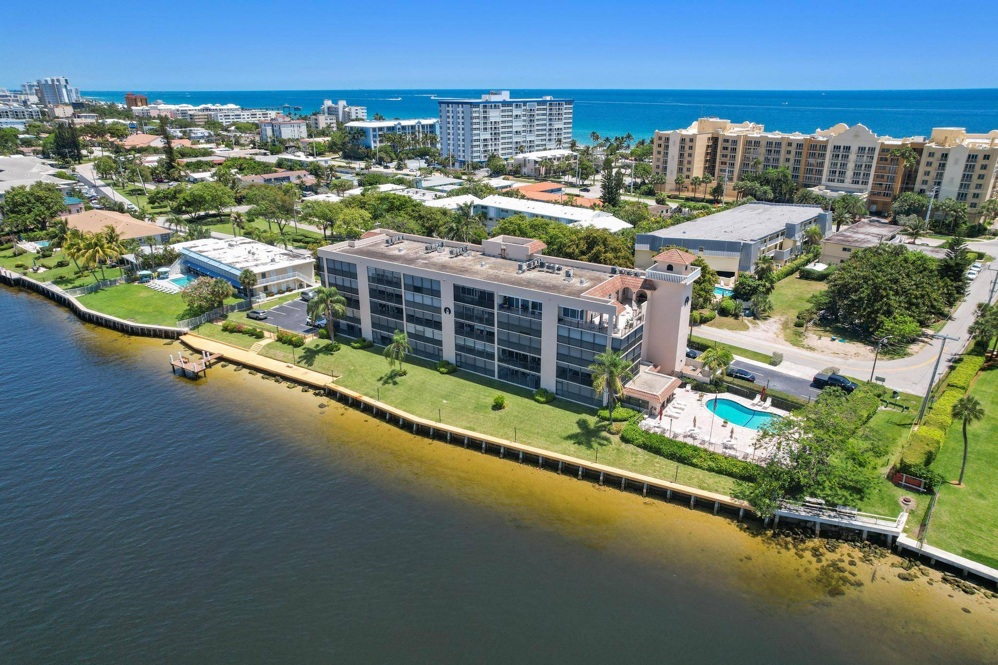Intracoastal Ocean views abound in this Rare Unique One Of A Kind Builders own custom corner Penthouse model made by combining 3 units.