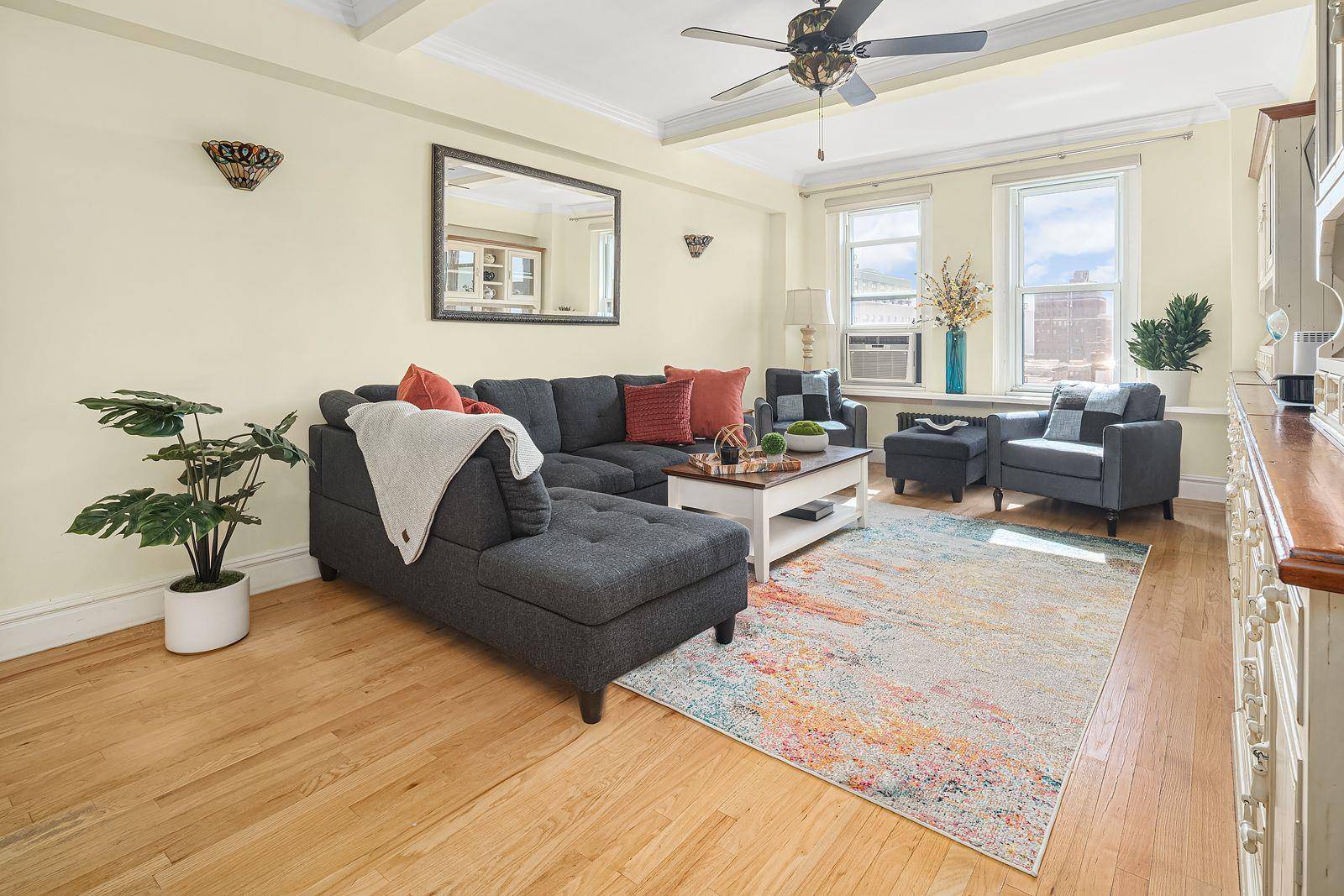 Located on the coveted sun filled South East corner with partial treetop Central Park views and open city exposures, the oversized prewar 1 bedroom home resides in 200 West 108th ...