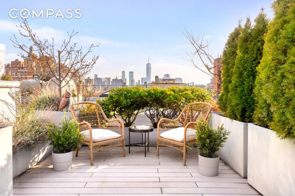 Downtown Paradise Enjoy suburban square footage in this penthouse unit with exceptional light, open southern city views, a working fireplace and a landscaped private roof deck in this sprawling Greenwich ...