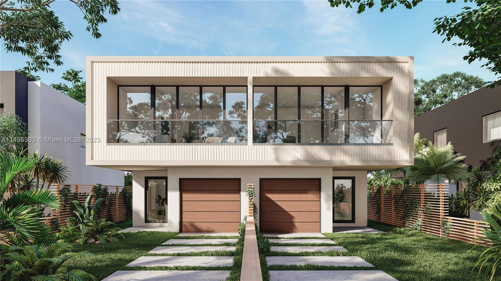 Custom new construction two story townhomes in the heart of Coconut Grove, with a total area of 3, 066 SF and a sizable 4 BD, 3.