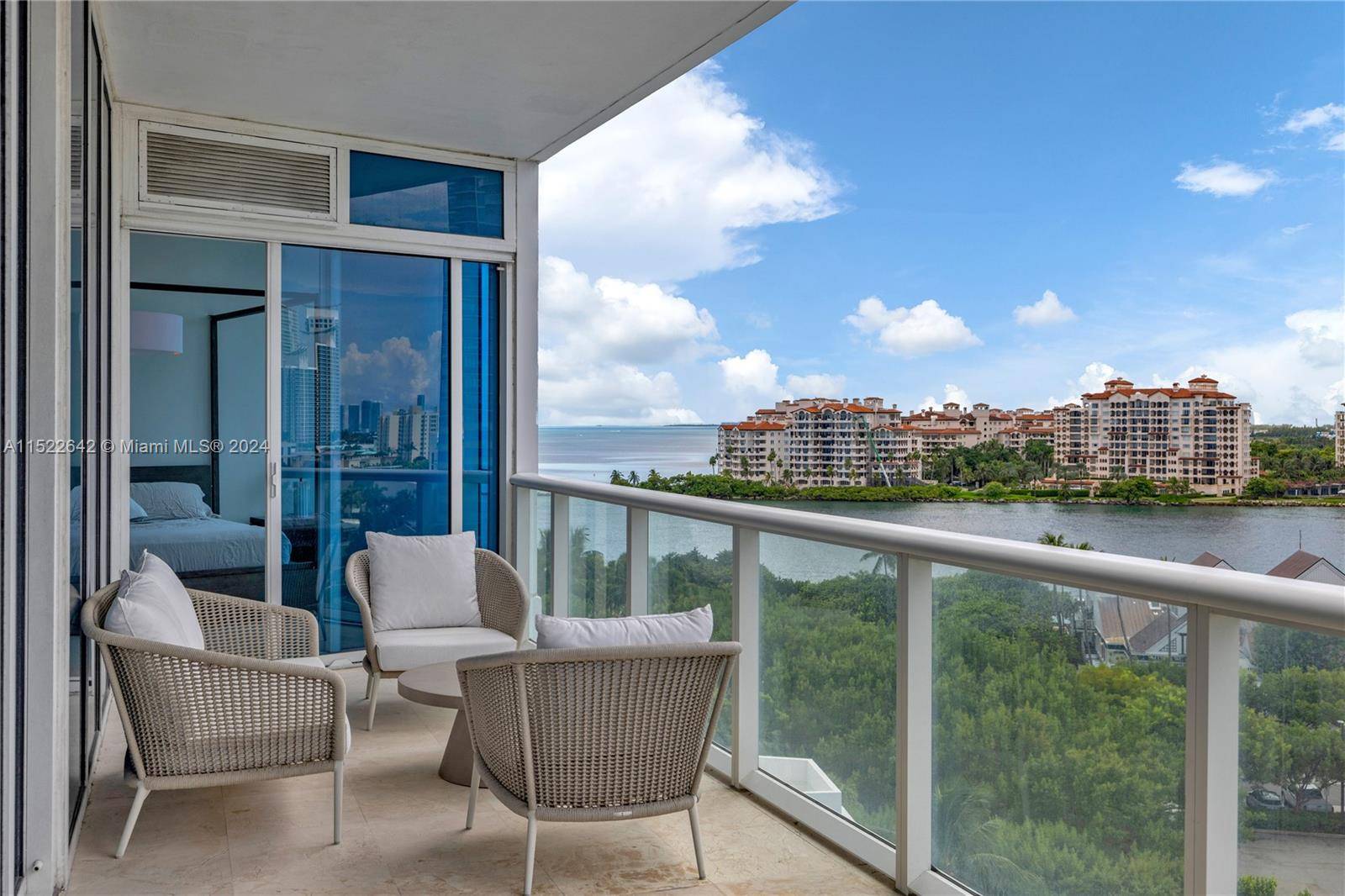 Gorgeous sunset Government Cut views from this tastefully furnished residence at the Continuum.