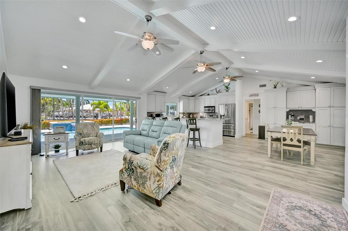 Gorgeous vaulted ceilings!