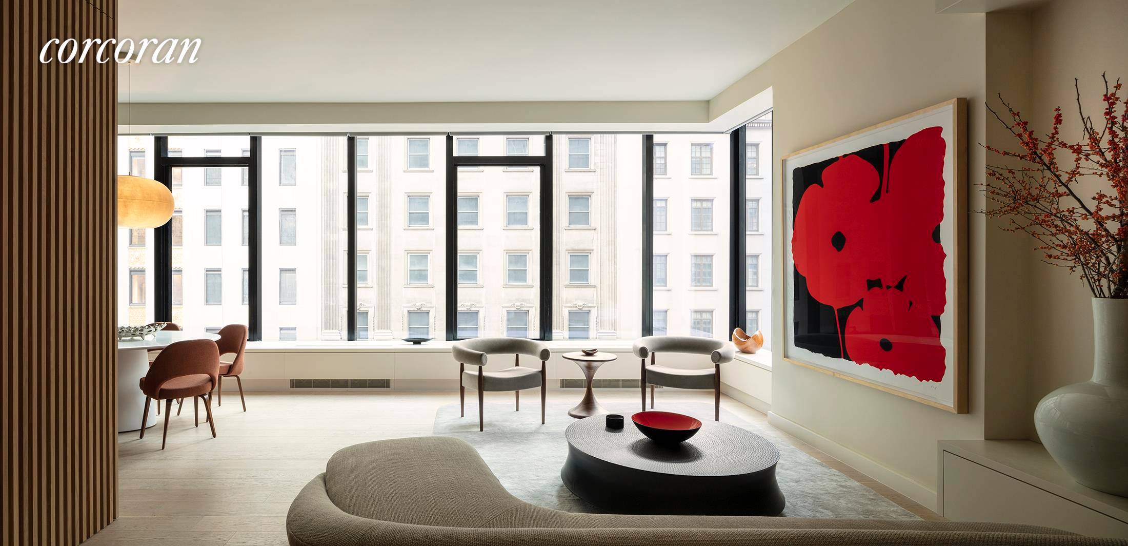 7W57 is a private collection of only fifteen floor through smart home condominiums off Fifth Avenue offering full services.