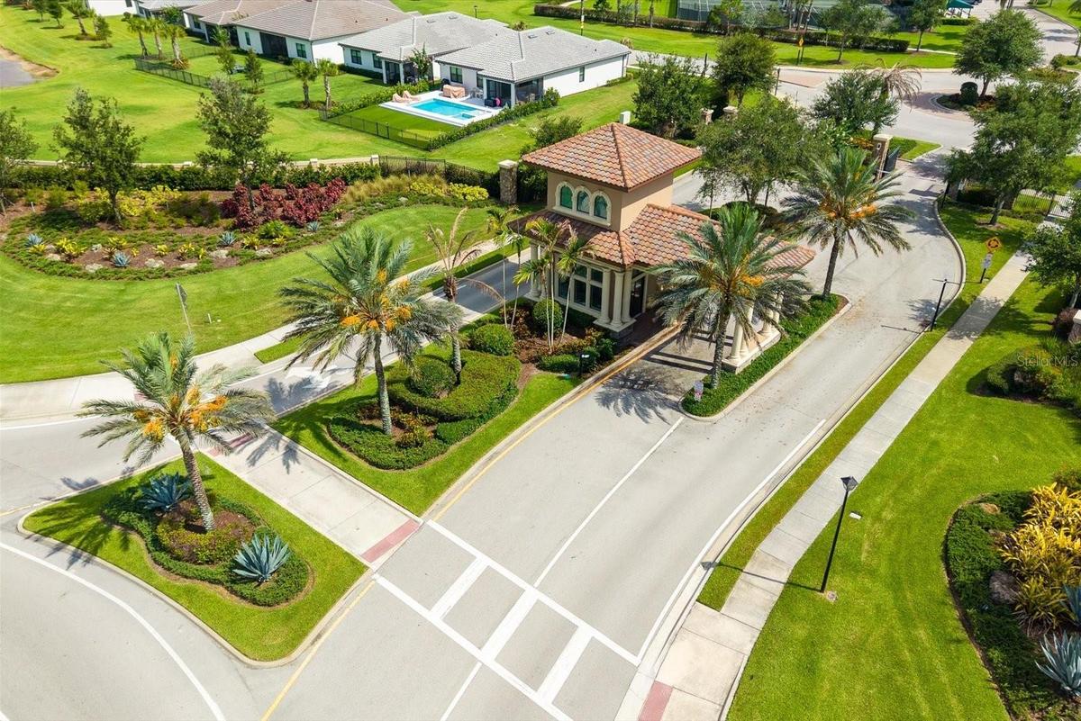 Aerial View of the Community’s Impressive, Welcoming Entrance