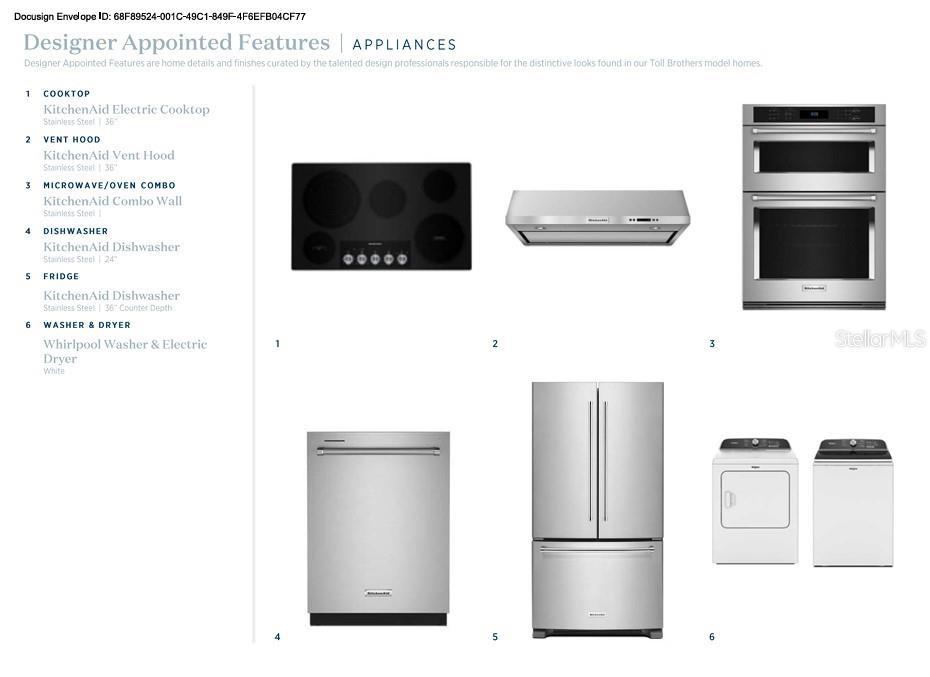 Included appliances