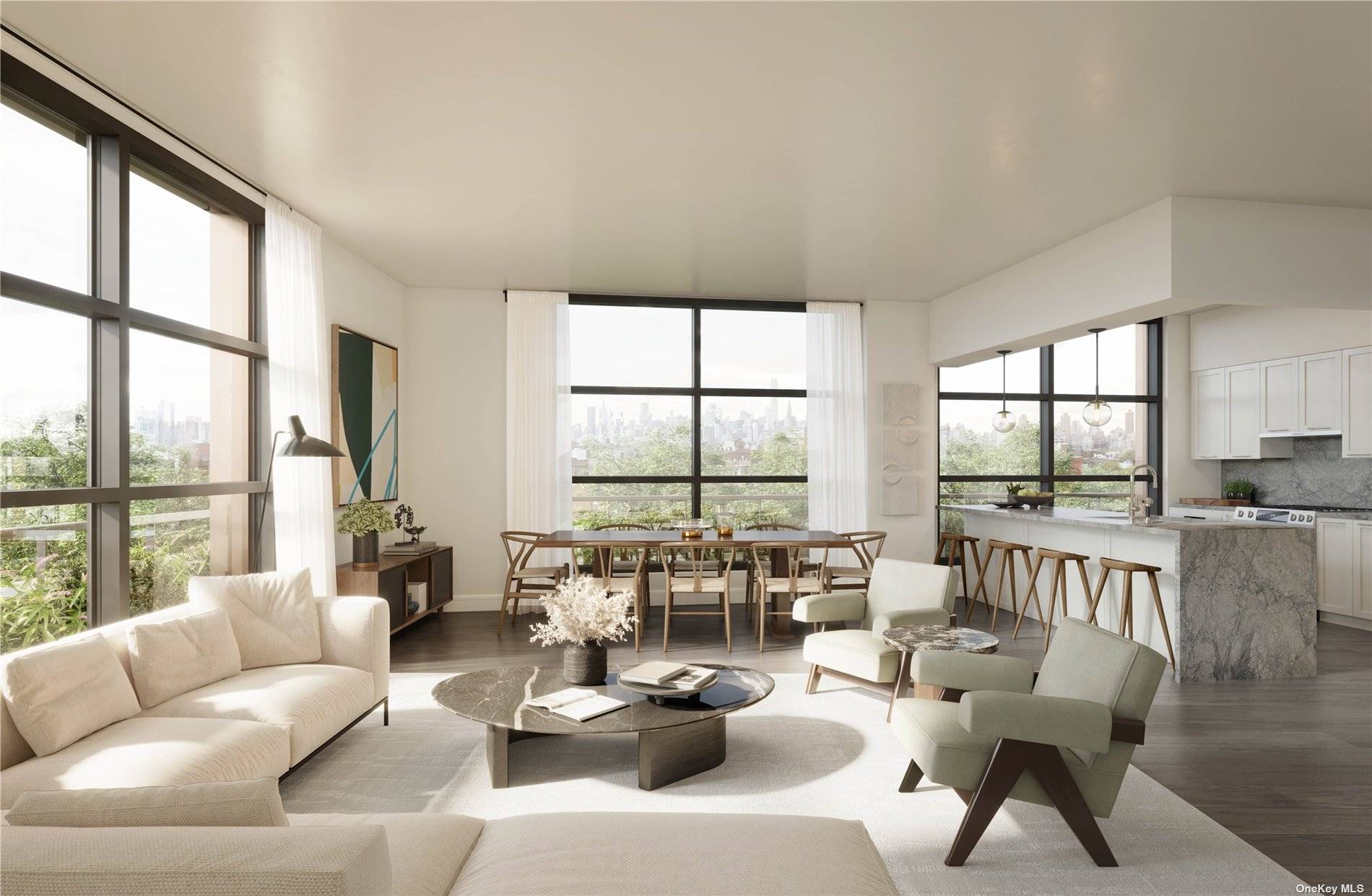 Introducing Residence 10C at BLVD, a stunning three bedroom, two bathroom condominium with balcony that offers an unparalleled living experience in the heart of Forest Hills.