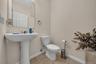 There is a half bath on the first floor as well as closet space.
