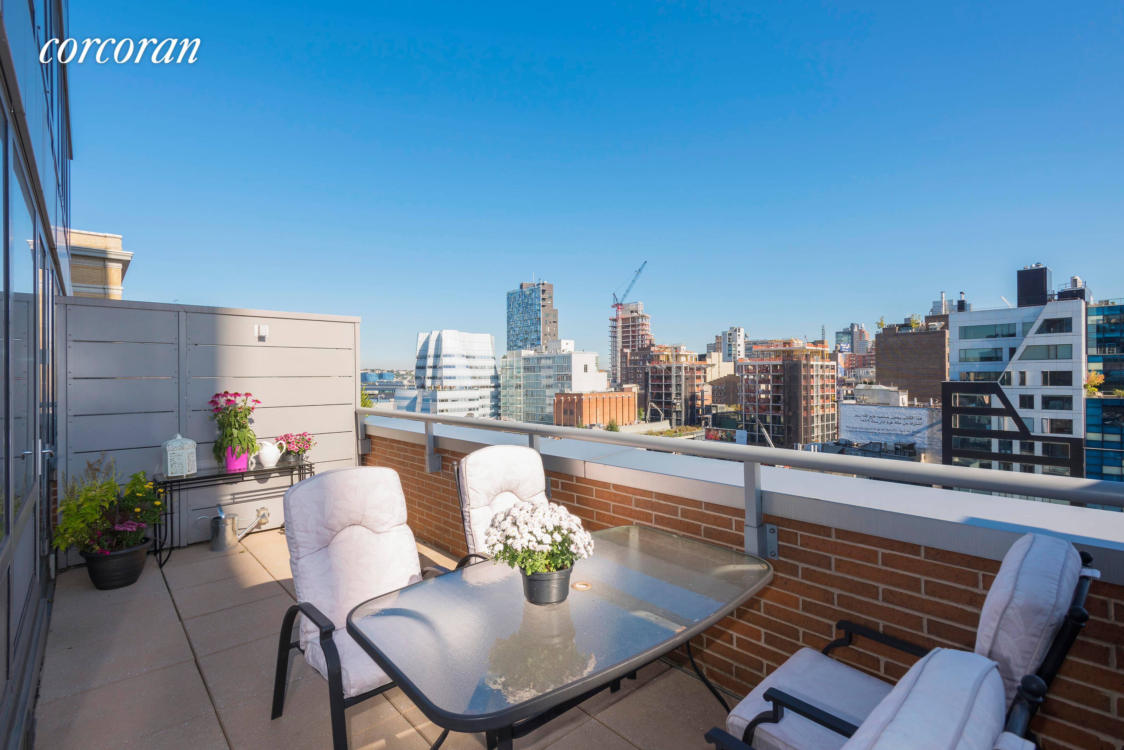 Perfect one bedroom with private terrace and sweeping views available at The Caledonia, one of West Chelsea and the Meatpacking's premier ultra luxury buildings.
