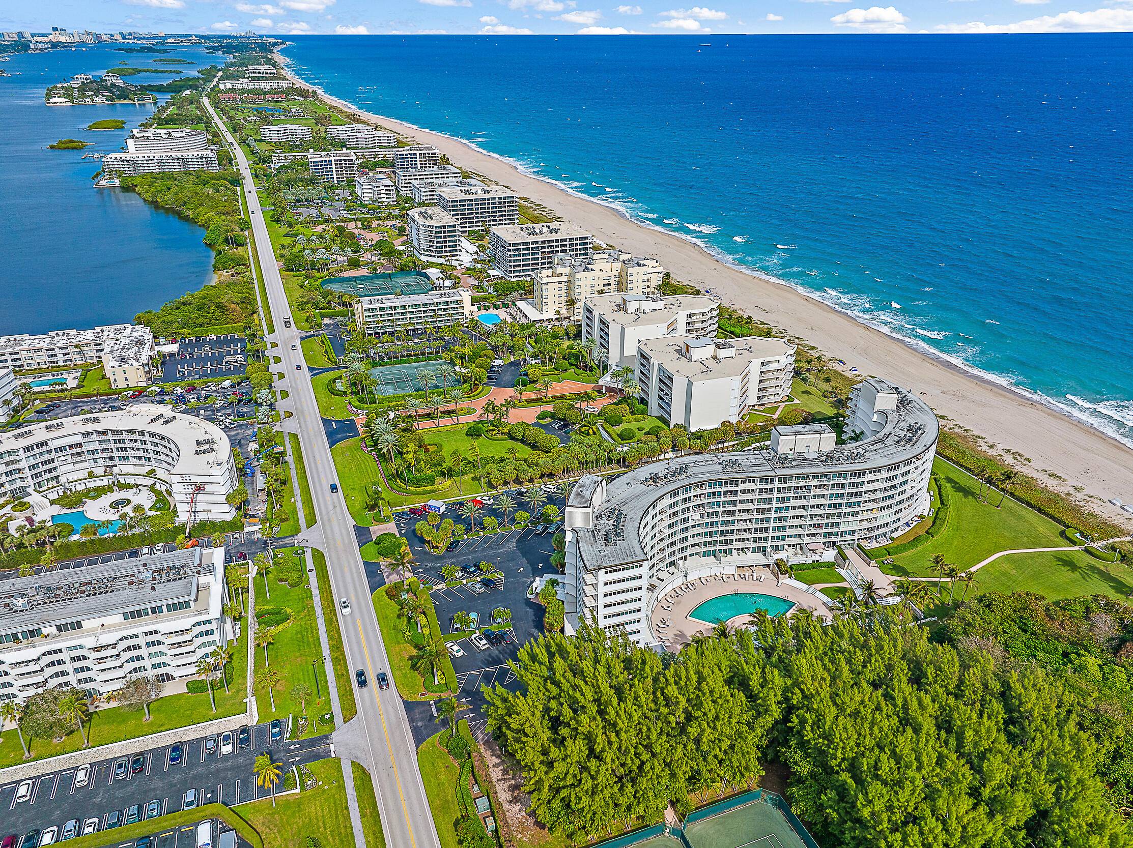 The sparkling blue Atlantic and beautiful privately owned green space on this 5 acre property is simply breathtaking from this light and bright condo unit with Southern exposure.