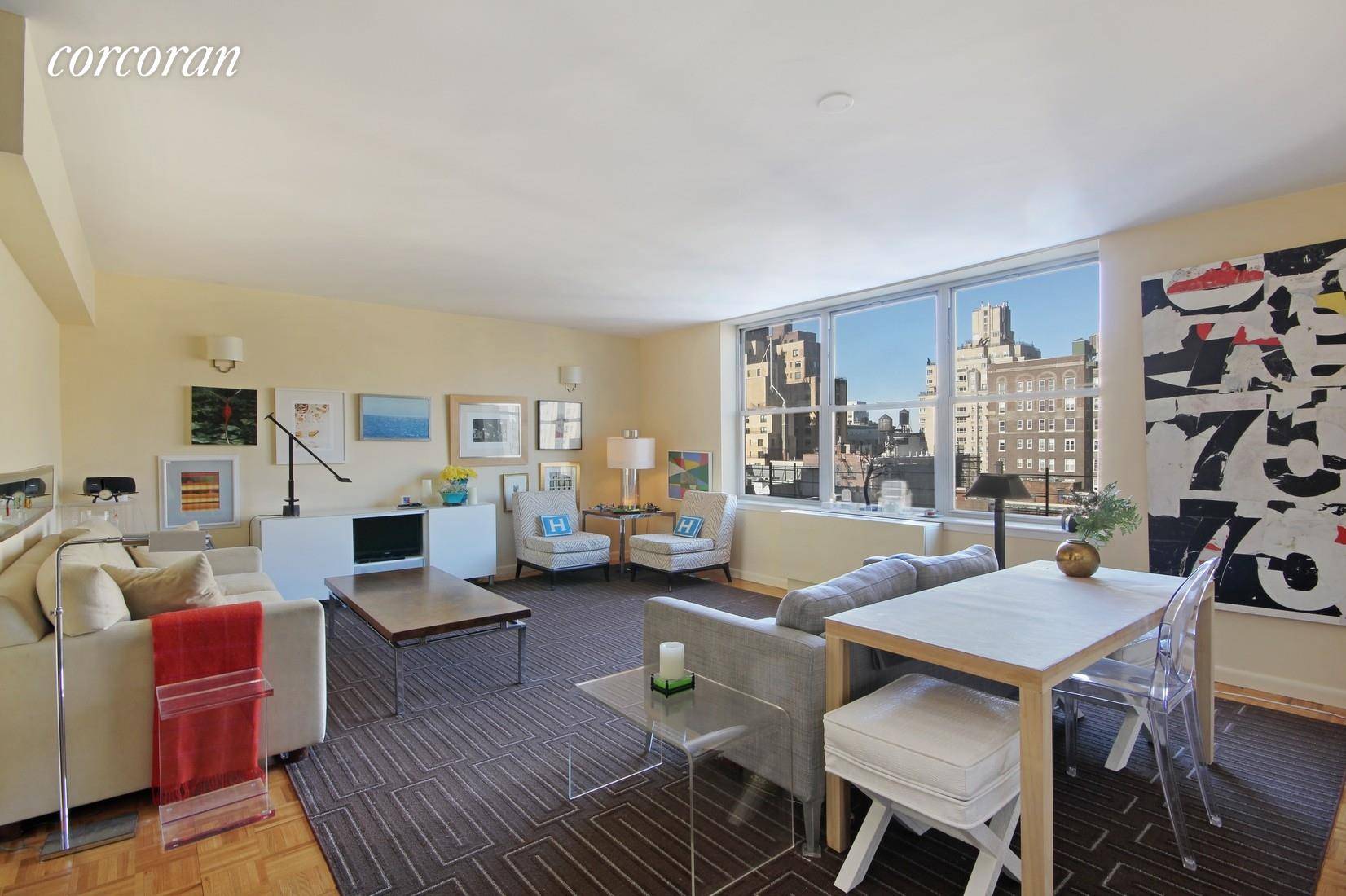 Perched up high on the 11th floor, this spacious corner 2 bedroom home is the perfect Upper West Side apartment !