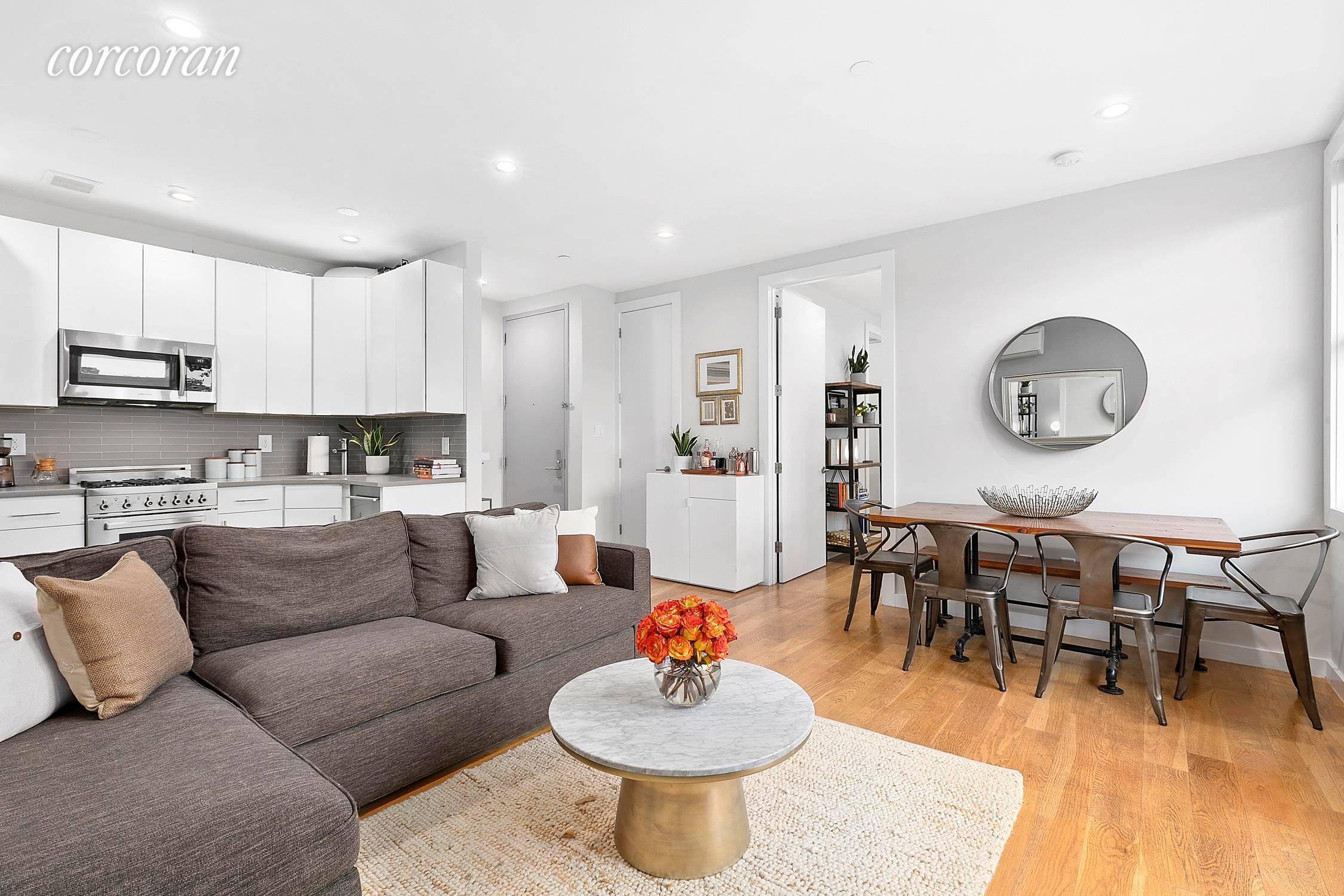 Two spacious bedrooms, two modern and sleek bathrooms, two bodacious balconies, and a wall of wonderful windows, Welcome to apartment 4B at 1149 Bedford Avenue.