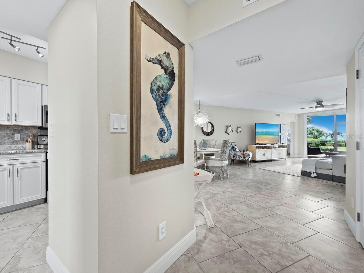 This home is all done up in seaside hues and is being offered turn-key furnished!