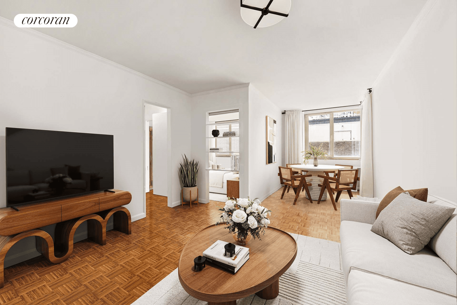 Highly Coveted Corner One Bedroom at 45 West 67th StResidence 8D is a perfectly converted corner one bedroom condo on the most architecturally scenic block connecting Central Park with Lincoln ...