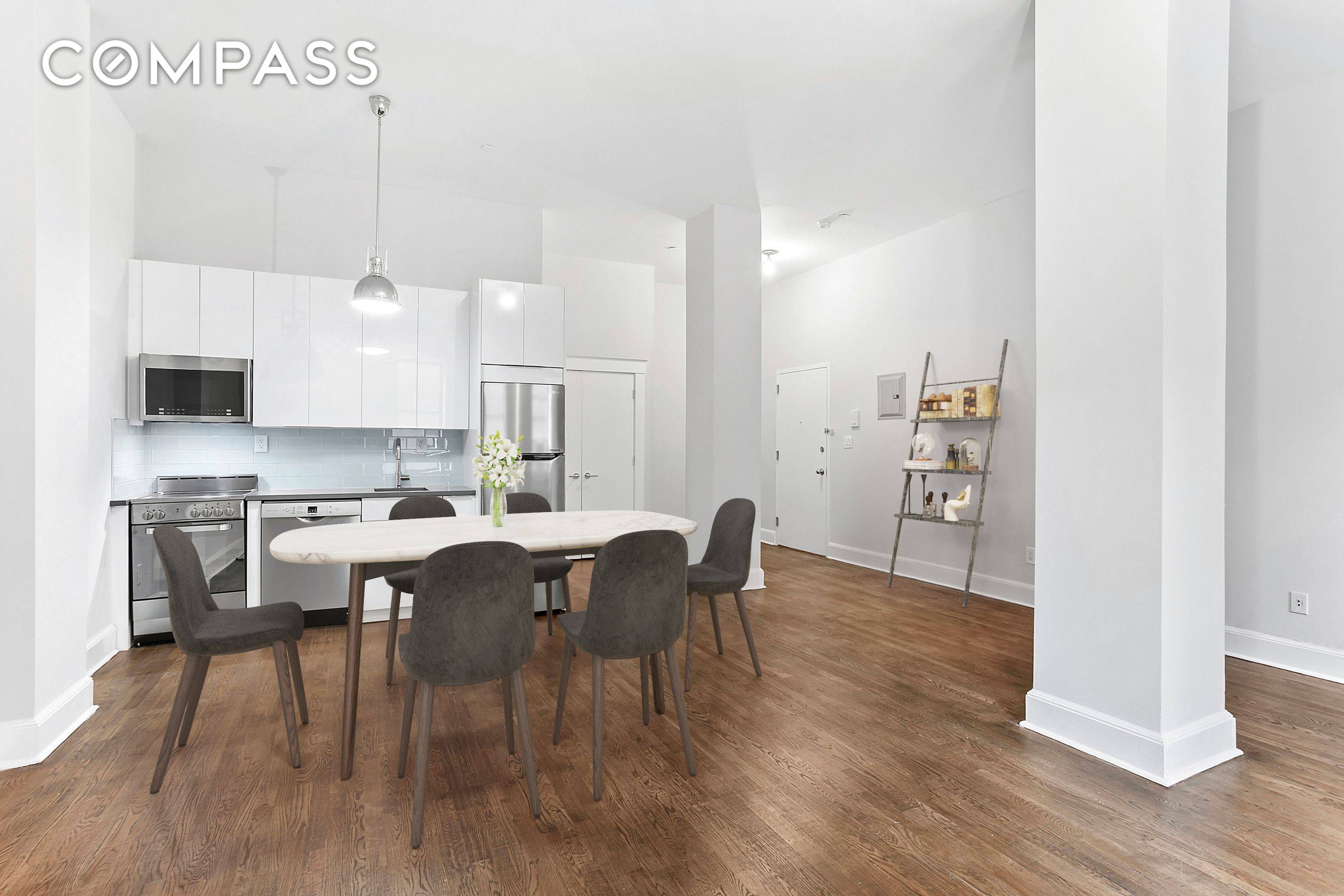 Williamsburg Duplex Stunning Gut Renovated Convertible 2BD Duplex plus home office with Stainless Steel Kitchen Package, Large Living Area, Updated Bath, all in a Pet Friendly Elevator Building with Laundry ...