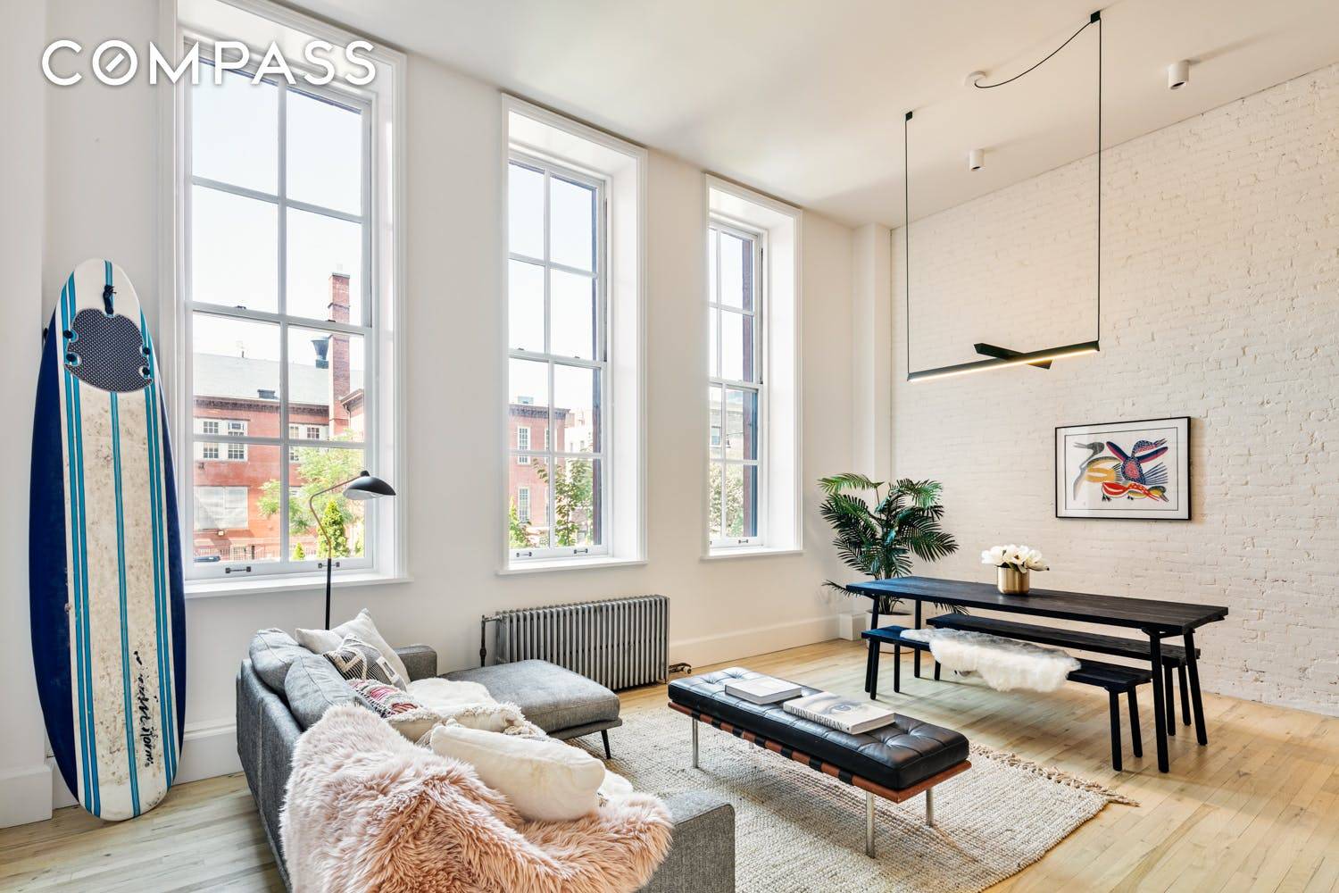 Let there be light ! 279 Sterling Place 1C strikes an exquisite balance between old and new a clean, modern loft in a landmark converted schoolhouse.
