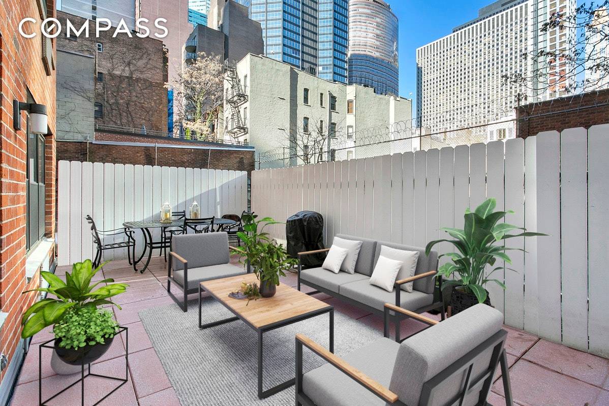 A newly renovated, oversized one bedroom with private outdoor space at 251 East 51st Street, a well established, financially solid, luxury cooperative in the heart of Midtown Manhattan.