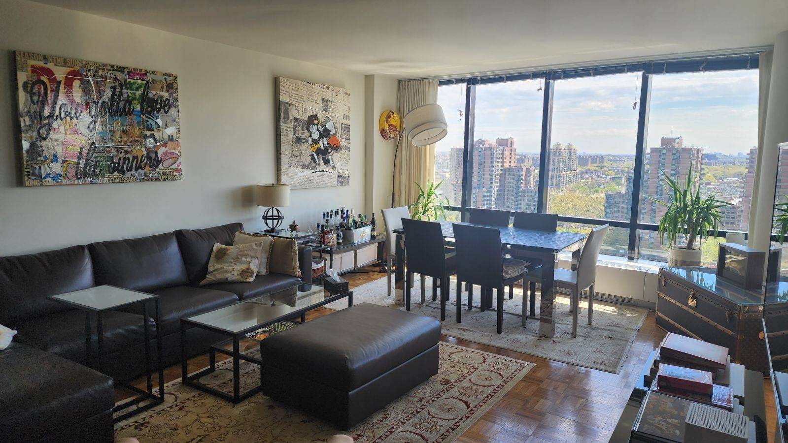 Gorgeous, High floor, corner two bedroom two bath with East River Views.