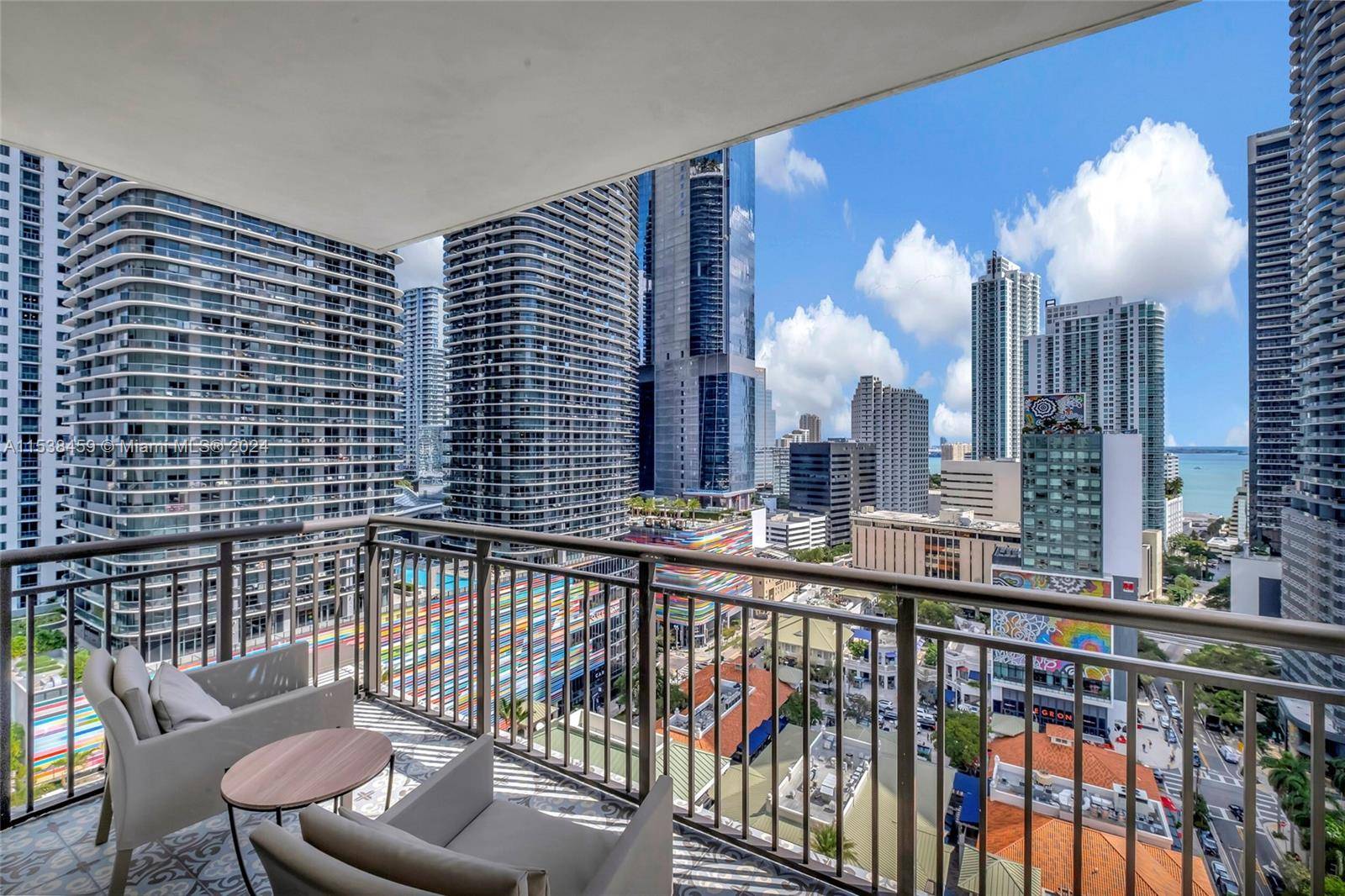 Step into luxury living in this fully furnished, turn key ready unit nestled in the heart of Brickell Miami's Mary Brickell Village.