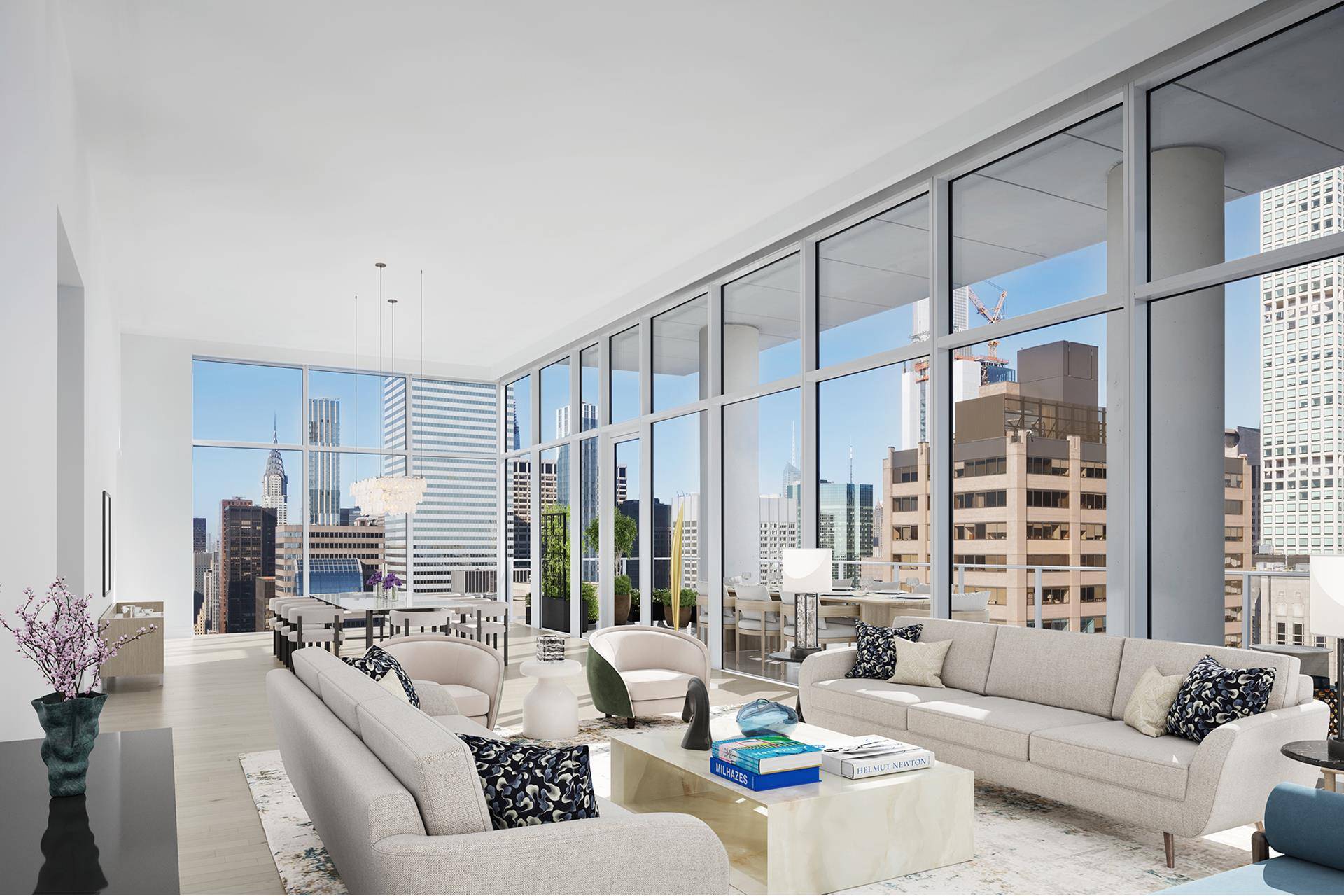 Introducing Penthouse 32, an unparalleled, three bedroom, three and a half bath full floor residence with 14' finished ceilings, and 148 linear feet of continuous terrace with 360 degree views ...