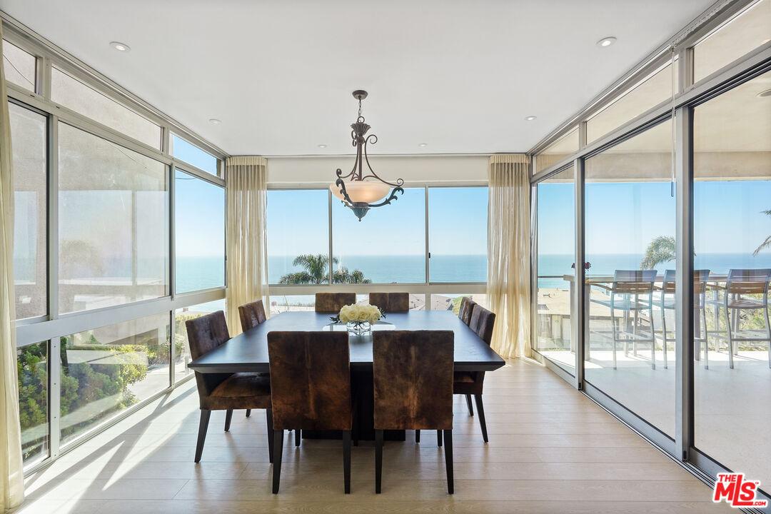 Glass enclosed Dining room to