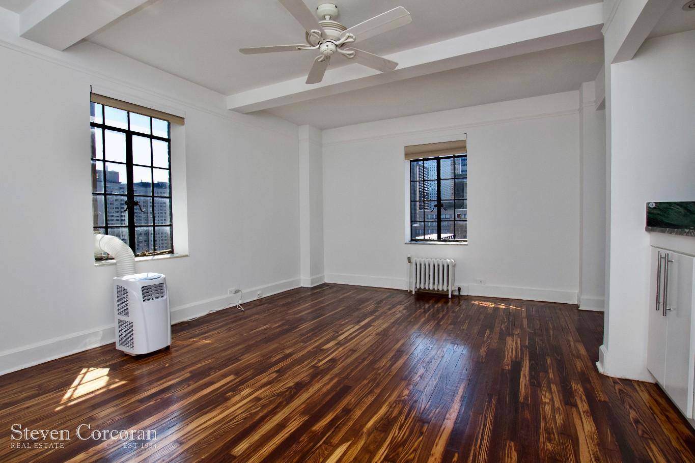 High Floor Studio in Tudor City's Prospect Tower with Cityscape Views West Dual exposure layout south and west facing windowsThe 05 largest and sought after Studio line in the building ...