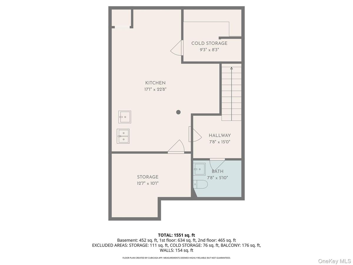 Basement: Kitchen / Storage / Restrooms