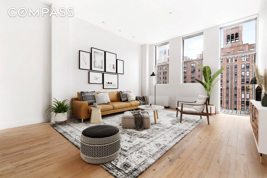 A rare offering dramatic, south facing loft with soaring 12 foot ceilings, over sized windows and a large private balcony in the heart of West Chelsea's gallery district !