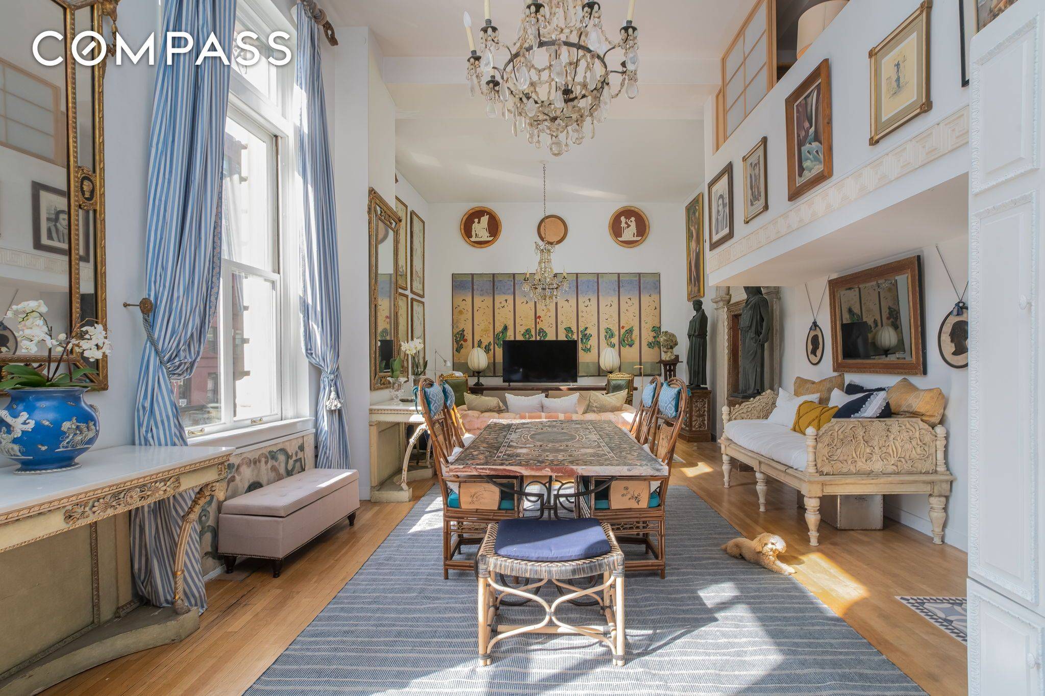 Lavish, opulent, and elegant are just a few words to describe this fully furnished 2 bedroom 2 bath duplexed home once featured in Architectural Digest for its eclectic antiques and ...
