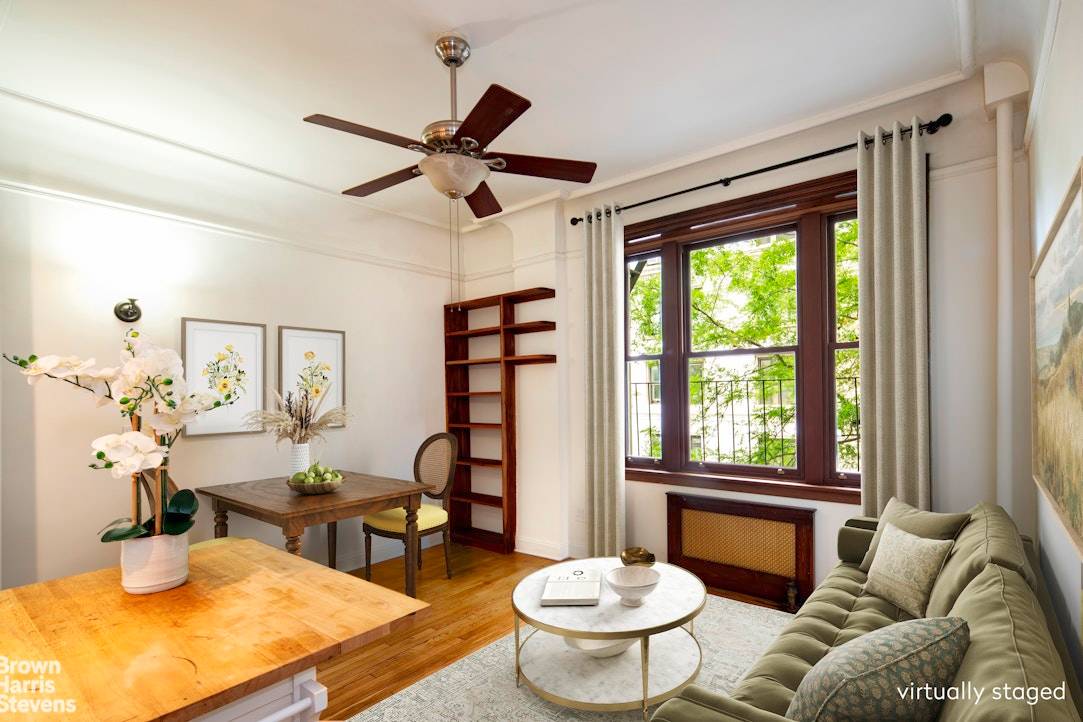 Located on the 2nd floor, this thoughtfully designed apartment combines classic pre war elegance with modern convenience.