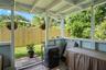 A covered patio for the one unit.