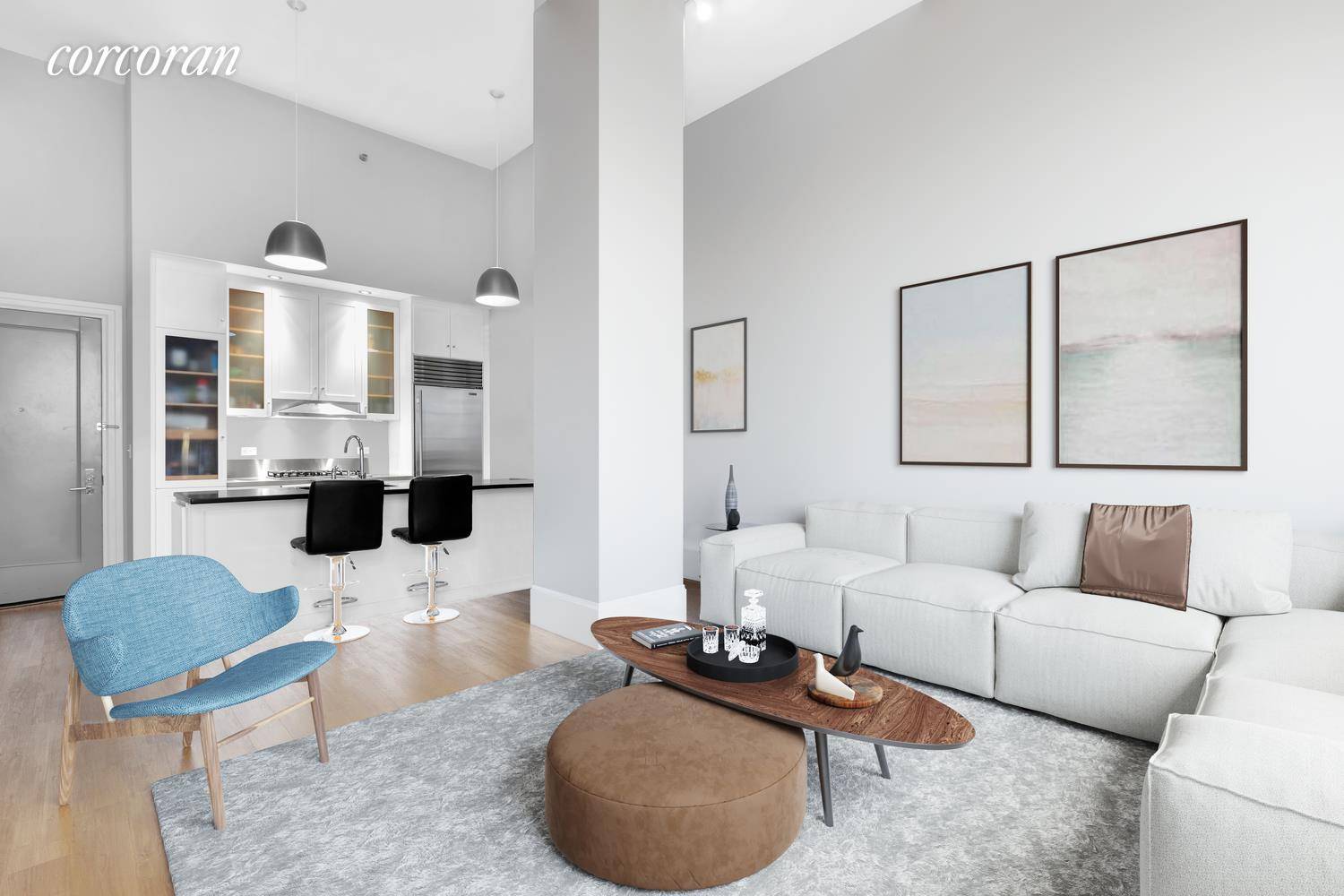 Welcome to 110 Livingston 3O This stunning loft features a sun flooded great room with soaring 20' ceilings, exquisite designer finishes, and is located in a heart of Brooklyn convenient ...