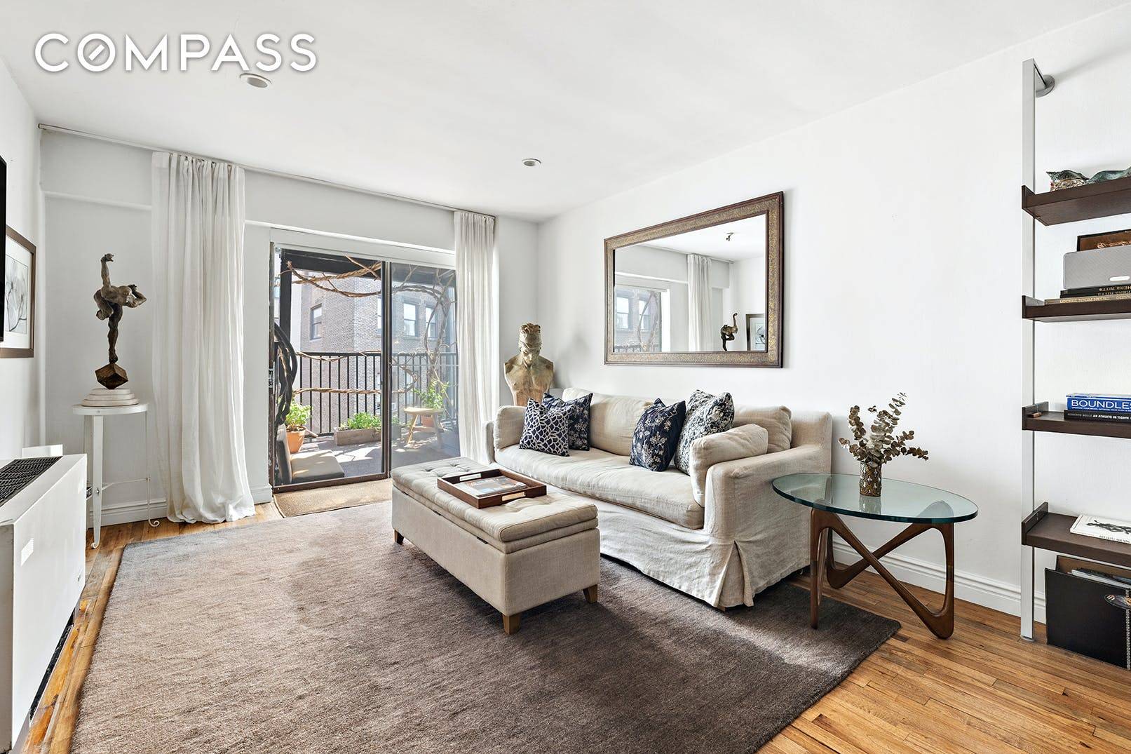 Beautiful high floor Greenwich Village studio with a terrace at the historic Cast Iron Building.