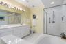 Primary bath with dual vanity, tub and separate shower