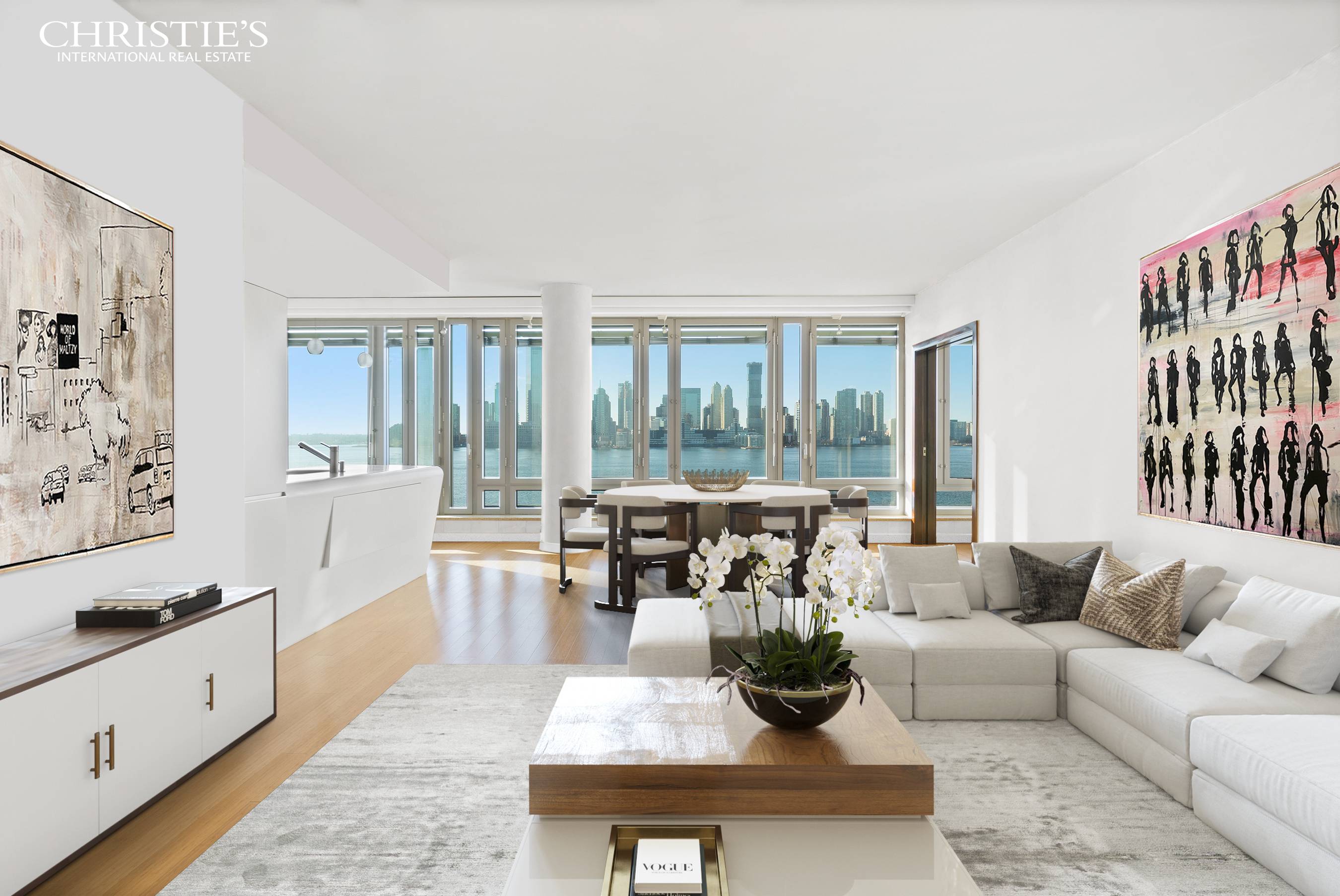 Situated on the most desirable waterfront property in Battery Park City, a block west of Tribeca, this truly bespoke home merges two of the most sought after units at One ...
