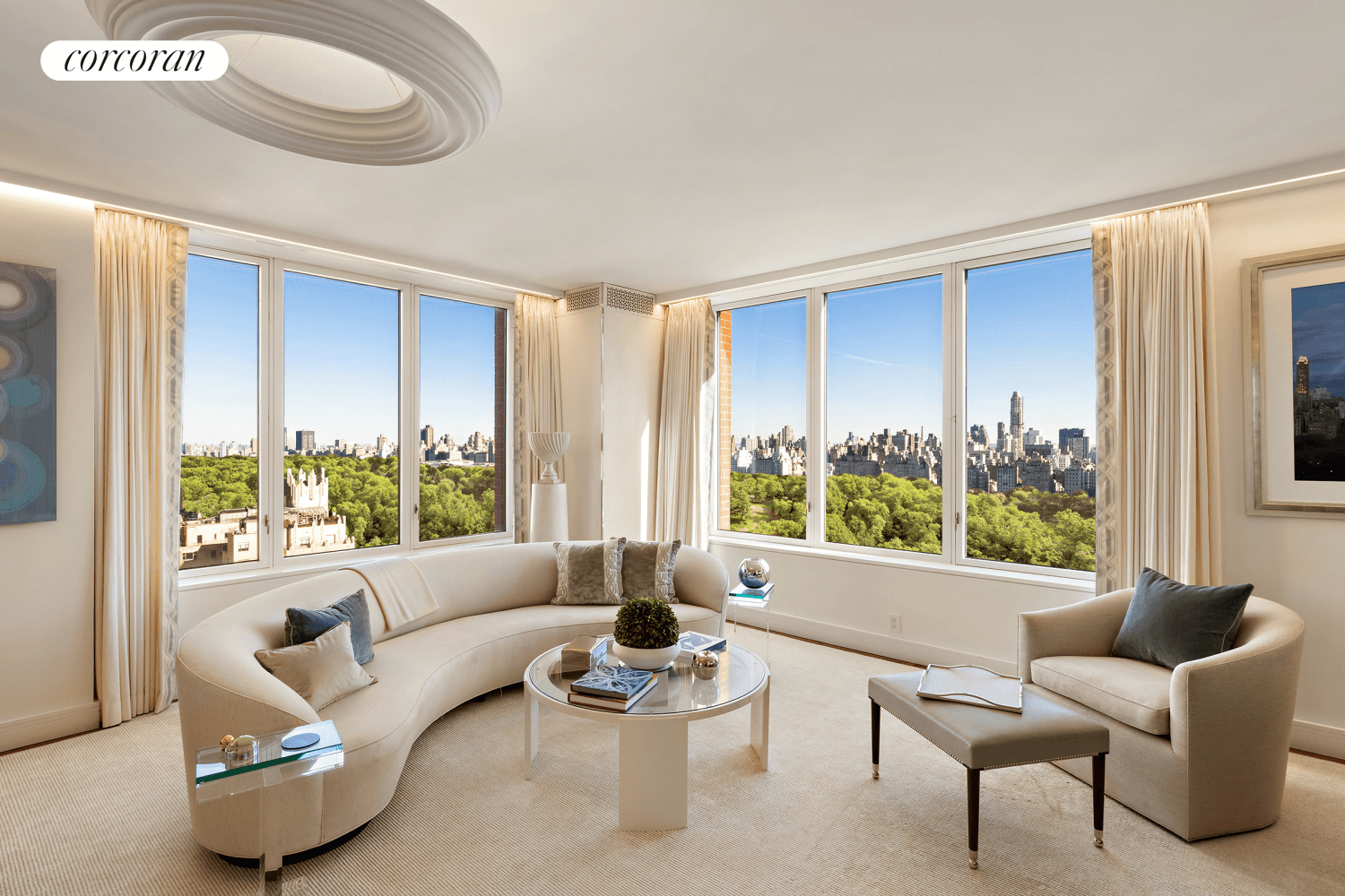 Floating high above Central Park in one of the Upper West Side's most sought after addresses, The Park Laurel, this meticulously renovated 3 bedroom 3.