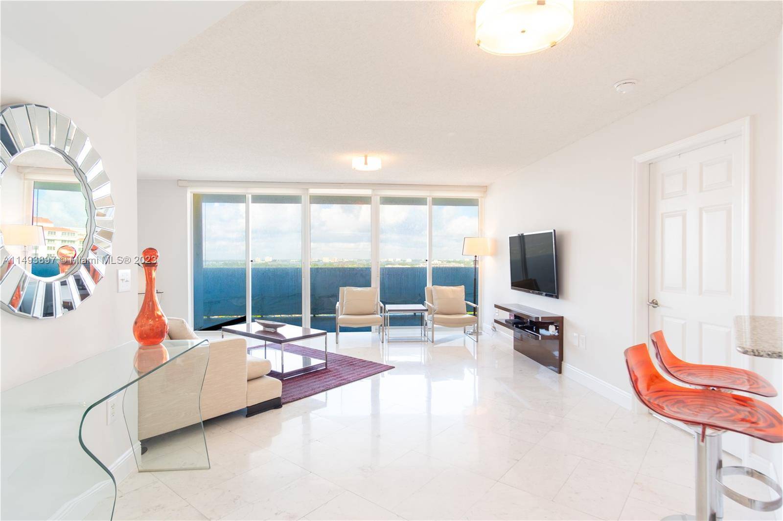 Beautifully appointed 2 bedroom furnished condo in North Beach with a beautiful intercoastal view.
